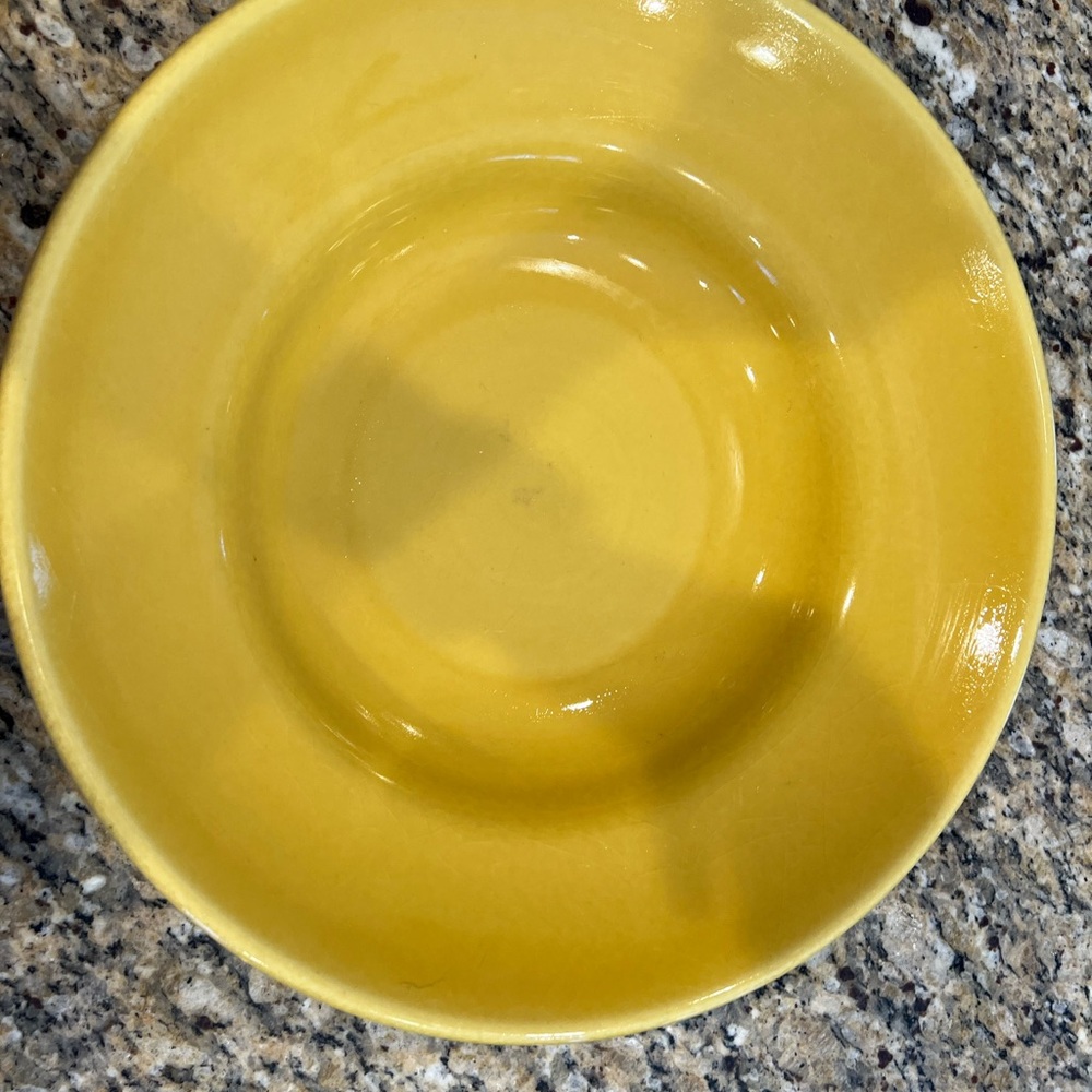 Yellow Ceramic Pasta Bowl